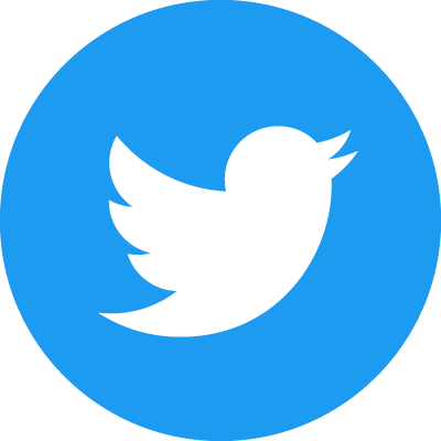 Twitter social icons   circle   blue